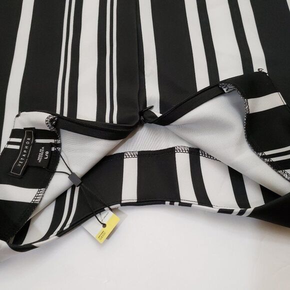 NWT Metaphor Black & White Striped Top Size Large - Picture 6 of 10